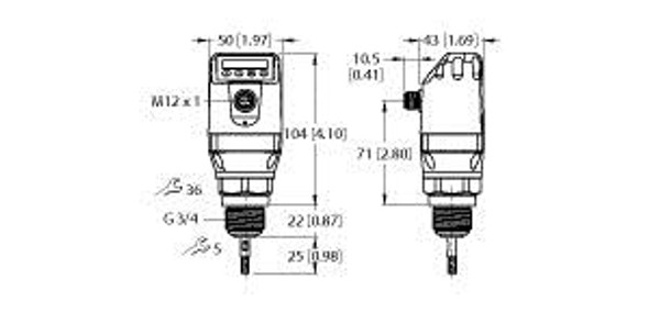 Turck Ls-551-0000-Liu22Pn8X-H1151 Level Sensor, With Analog Output and 2 ×  Switching Outputs