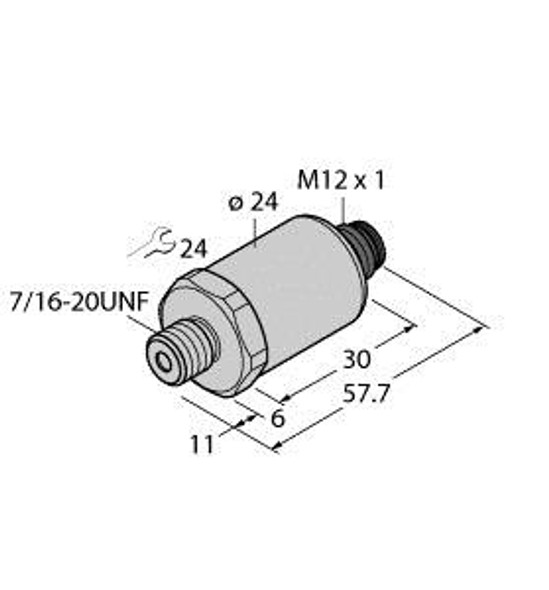 Turck Pt60R-2005-I2-H1143/X Pressure Transmitter, With Current Output (2-Wire)