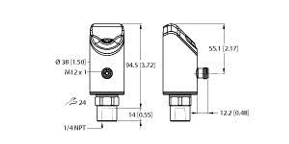 Turck Ps510-10V-02-Li2Upn8-H1141 Pressure sensor, Relative Pressure: -110  Bar