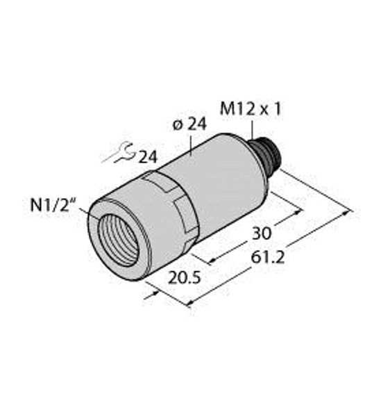 Turck Pt100Psig-2017-U1-H1141/X Pressure Transmitter, With Voltage Output (3-Wire)