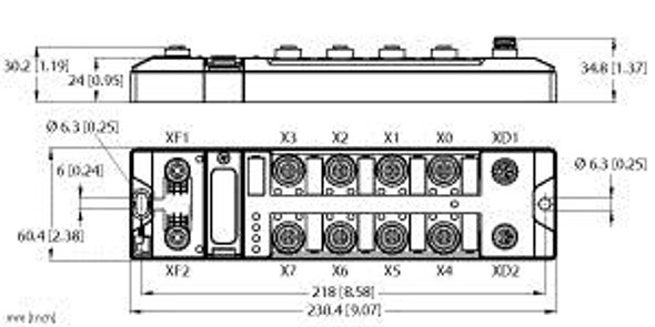 Turck Tben-Ll-16Dip Compact multiprotocol I/O module for Ethernet, 16 Digital PNP Inputs