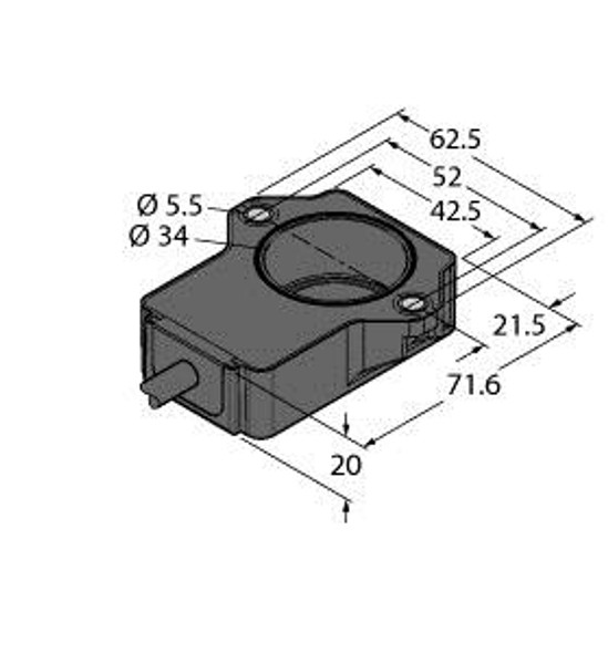 Turck Ri60P1-Qr20-Li2X2 Miniature Encoder, With Analog Output, Premium Line