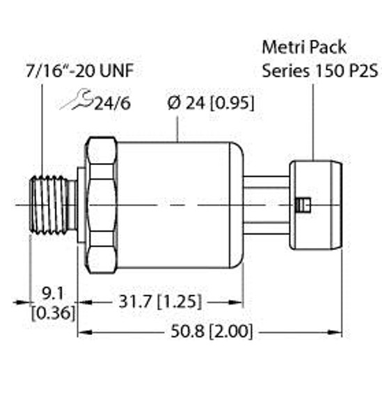 Turck Pt300Psig-1105-U3-Mp11 Pressure Transmitter, With Voltage Output (3-Wire)