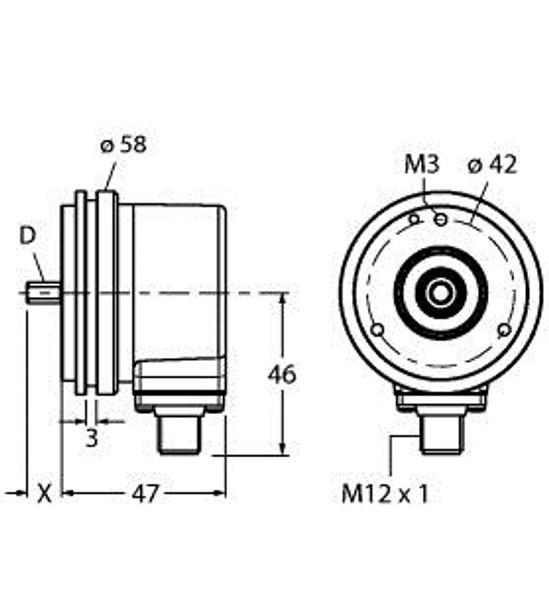 Turck Rei-E-113T8S-2B360-H1181 Incremental Encoder, Efficiency Line