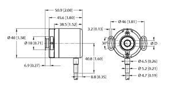 Turck Rei-E-112I8E-2B360-C Incremental Encoder, Efficiency Line