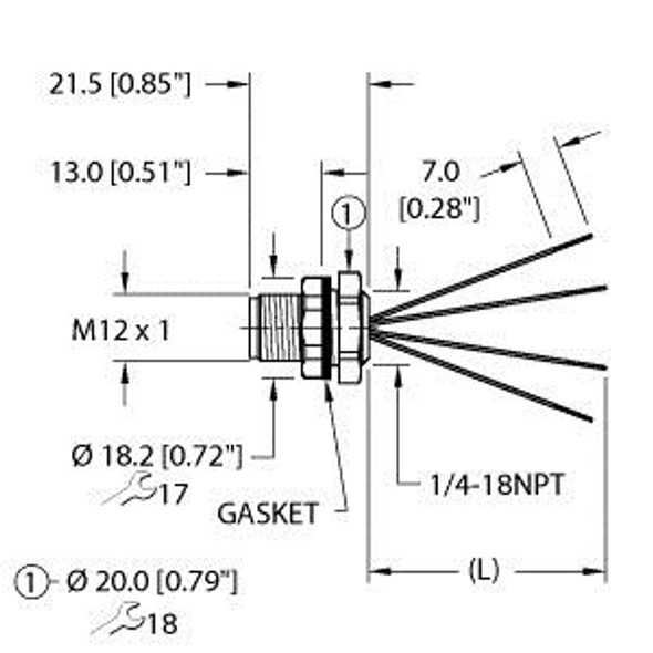 Turck Efsvq-A4.400.2-0.5 Actuator and Sensor Receptacle, Front Mount