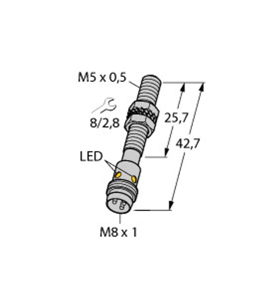 Turck Bi1-Eg05-Ap6X-V1331/S1367 Inductive Sensor, Standard