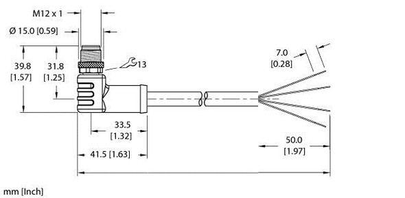 Turck Wsp46Ps-1 Power Cable, Connection Cable