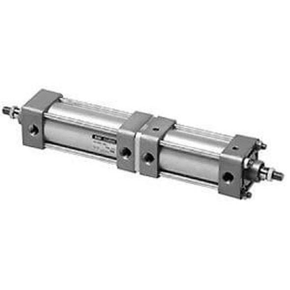 <h2>NC(D)A1 NFPA, Air Cylinder, Double or Single Rod, Dual Operation</h2><p><h3>NCA1 single rod, dual stroke (XC11) and double rod, dual stroke (XC10), medium duty NFPA interchangeable cylinders. The NCA1 is standard with air cushion, pre-lubricated and available in 11 mounting styles. Bore sizes range from 1.5 to 4 inches.</h3>- Dual operation: XC10 double rod, XC11 single rod<br>- Bore sizes: 1 , 2, 2 , 3 , 4 <br>- 4 positions available with double rod type<br>- 3 positions available with singe rod type<br>- Auto switch capable<p><a href="https://content2.smcetech.com/pdf/NCA1.pdf" target="_blank">Series Catalog</a>