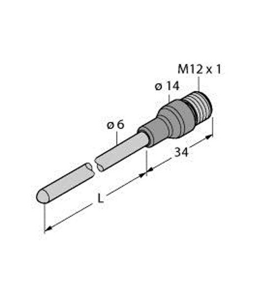 Turck Tp-206Kk1-Cf-H1141-L500 Temperature Detection, Probe