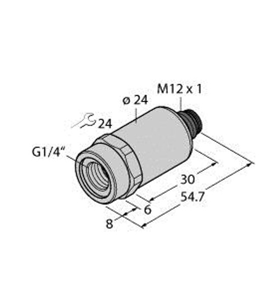 Turck Pt60R-2001-Iol-H1141 Pressure Transmitter, IO-Link with Two Switching Outputs