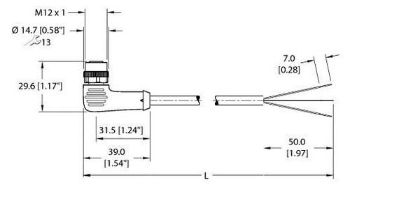 Turck Ekwp-A4.300-Gc2K-10 Actuator and Sensor Cable, Connection Cable