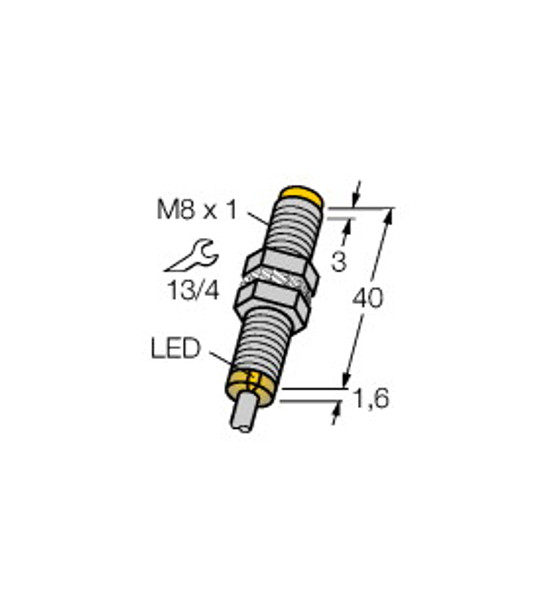 Turck Ni3-Eg08-Ap6X/S1367 Inductive Sensor, Standard