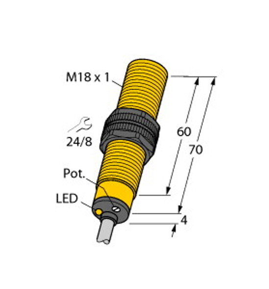 Turck Bce5-S18-Ap6X Capacitive Sensor, With Potentiometer