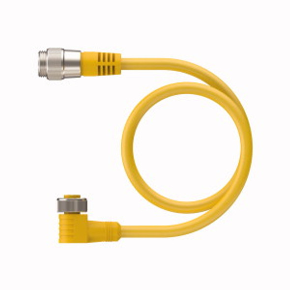 Turck Rsm Wkm 56-2M Double-ended Cordset, Straight Male Connector to Right angle Female Connector