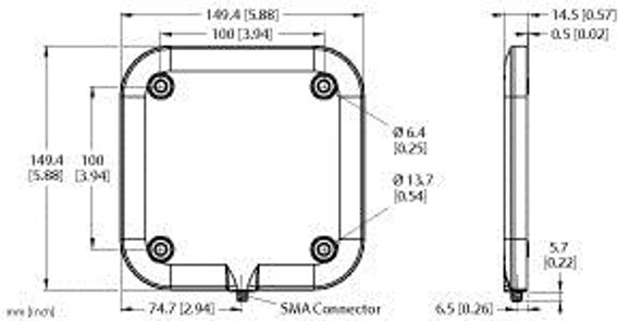 Turck Tn-Uhf-Ant-Q150-Etsi Accessories, External Passive UHF Antenna