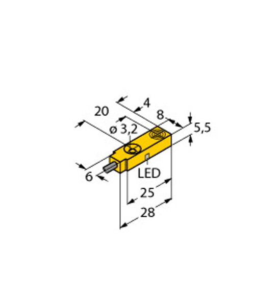 Turck Bi2-Q5.5-Rn6X/S34 Inductive Sensor, Resistant to Magnetic Fields