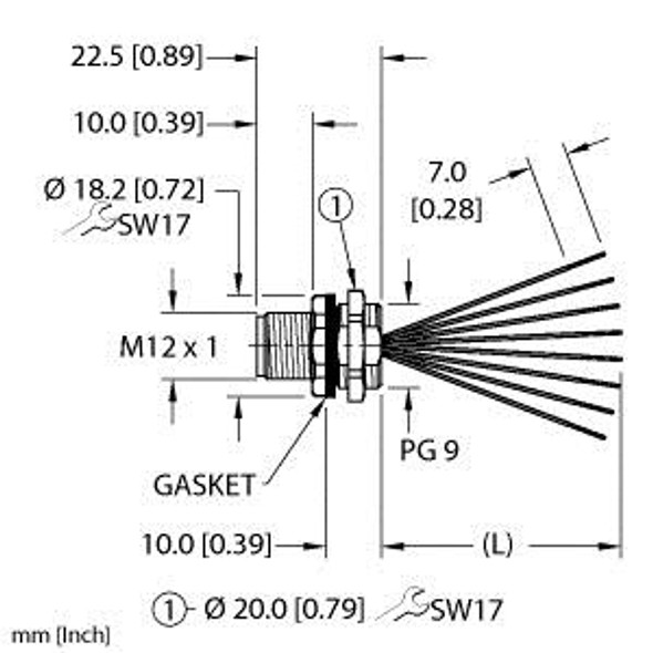 Turck Efsbg-A8.800.4-1 Actuator and Sensor Receptacle, Front Mount