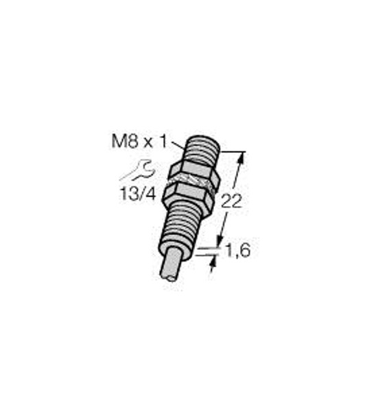 Turck Bi1.5-Eg08K-Y1 Inductive Sensor, Standard, KEMA 02 ATEX 1090X