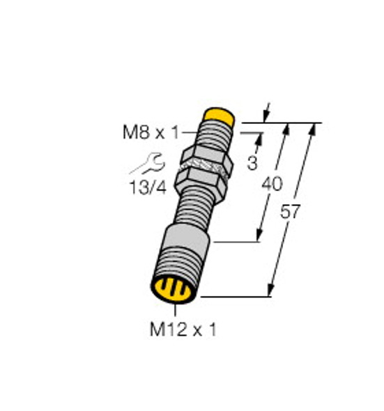 Turck Ni3-Eg08-Y1-H1341 Inductive Sensor, Standard, KEMA 02 ATEX 1090X