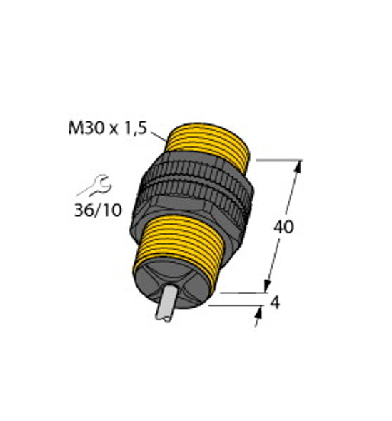 Turck Bi10-P30-Y1/S100 Inductive Sensor, With Increased Temperature Range, Standard, KEMA 02 ATEX 1090X