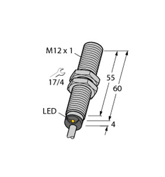 Turck Bim-M12E-Y1X 7M Magnetic Field Sensor, Magnetic-inductive Proximity Sensor, KEMA 02 ATEX 1090X