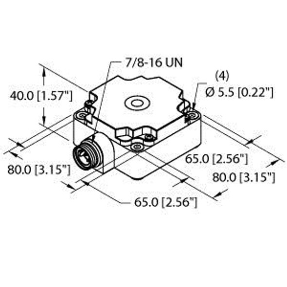 Turck Bi40-Cp80-Fz3X2-B1131 Inductive Sensor, Standard