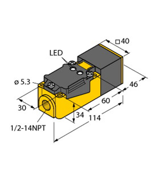 Turck Ni20Nf-Cp40-Fz3X2/S10 Inductive Sensor, With Selective Behaviour, Standard