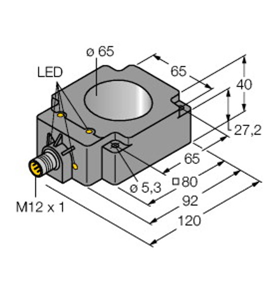 Turck Bi65R-Q80-Ap6X2-H1141 Inductive Sensor, Ring Sensor, Standard