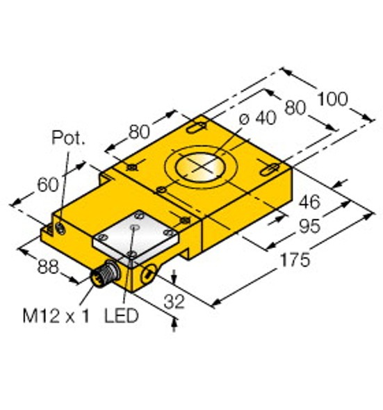 Turck Ni40R-S32Sr-Vp44X-H1141 Inductive Sensor, Ring Sensor, Standard