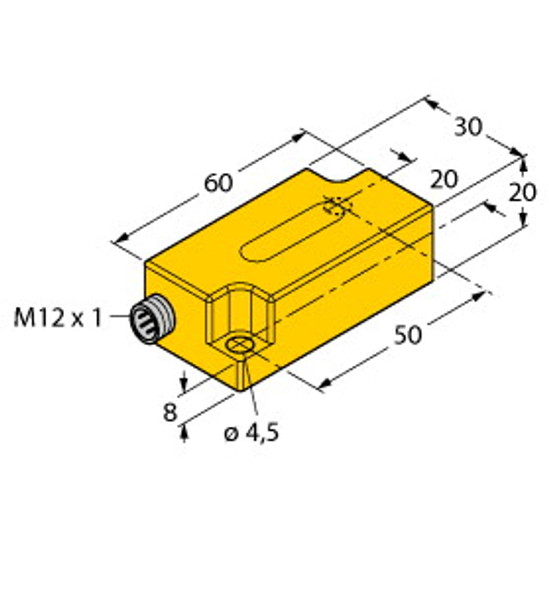 Turck B2N85H-Q20L60-2Lu3-H1151/S97 Inclinometer, With Increased Temperature Range, Standard