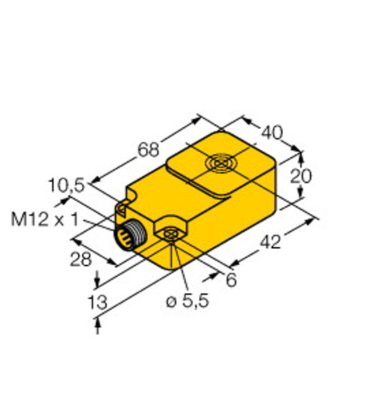 Turck Bi15-Q20-Liu-H1141 Inductive Sensor, With Analog Output, Standard