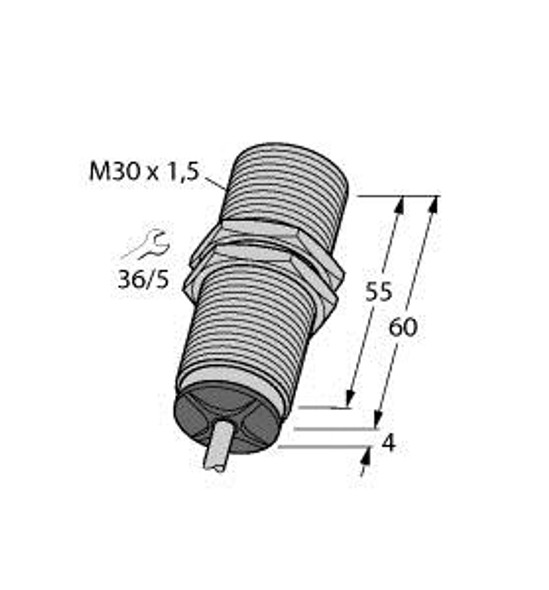 Turck Bi10-M30-Liu 7M Inductive Sensor, With Analog Output, Standard