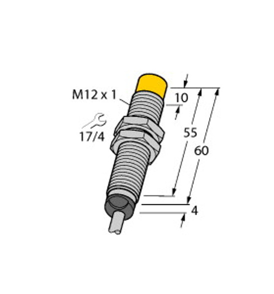 Turck Ni5-M12-Liu Inductive Sensor, With Analog Output, Standard