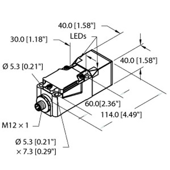 Turck Bi15-Cp40-Liu-H1141 Inductive sensor, With Analog Output, Standard