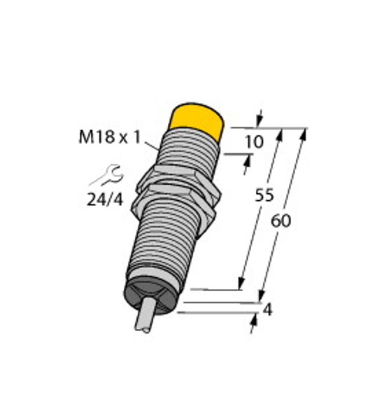 Turck Ni8-M18-Liu Inductive Sensor, With Analog Output, Standard