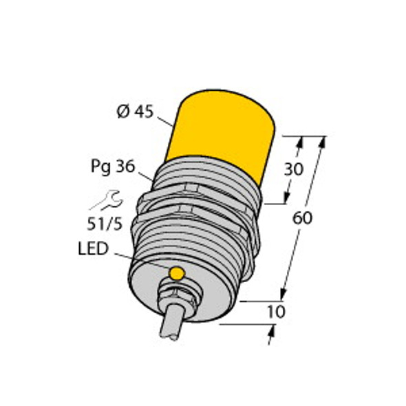 Turck Ni25-G47-Ap4X Inductive Sensor, Standard