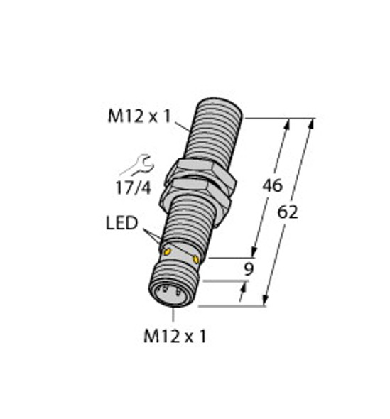 Turck Bim-M12E-Ap4X-H1141 Magnetic Field Sensor, Magnetic-inductive Proximity Sensor