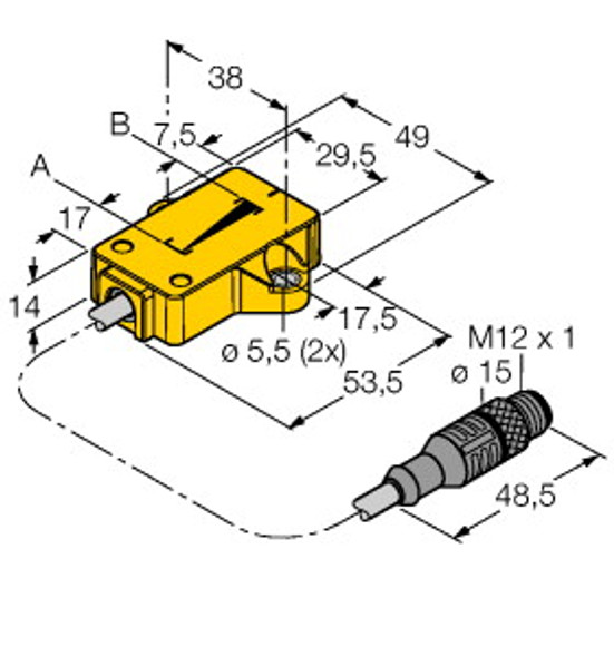 Turck Li25P1-Qr14-Lu4X2-0,3-Rs4/S97 Inductive Linear Position Sensor