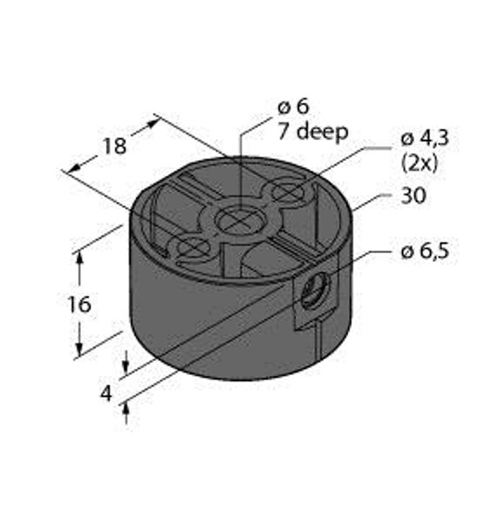 Turck P1-Ri-Qr14 Accessories, Positioning Element, For Angle Sensors RI-QR14