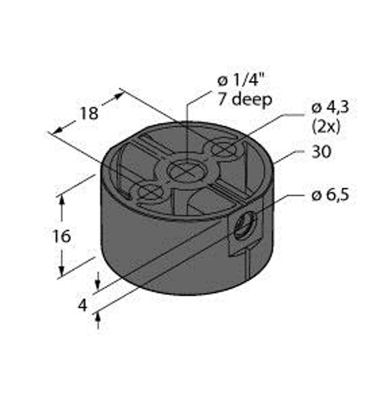 Turck P2-Ri-Qr14 Accessories, Positioning Element, For Angle Sensors RI-QR14