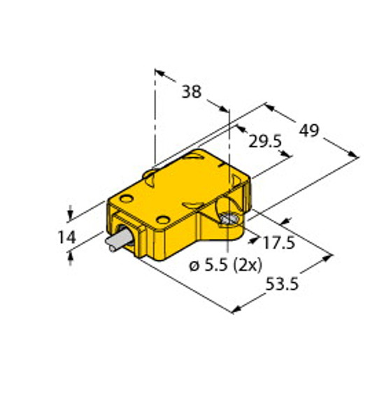 Turck Ri360P2-Qr14-Elu4X2/S97 Inductive Angle Sensor, With Analog Output For Use in Vehicle Board Nets, Premium Line