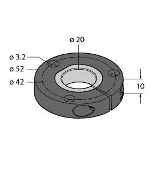 Turck P1-Ri-Qr24 Accessories, Positioning Element, For Encoders RI-QR24