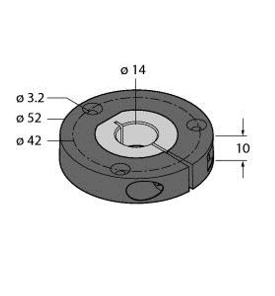 Turck P2-Ri-Qr24 Accessories, Positioning Element, For Encoders RI-QR24