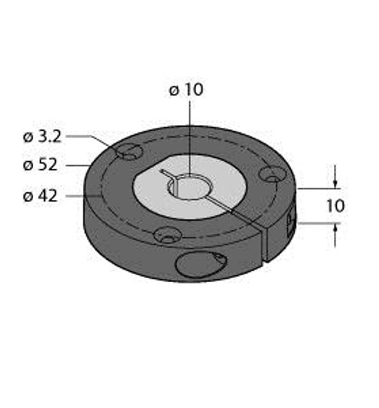 Turck P4-Ri-Qr24 Accessories, Positioning Element, For Encoders RI-QR24