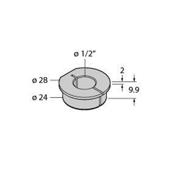 Turck Ra9-Eqr24 Accessories, Adapter Sleeve, For Encoders RI-QR24