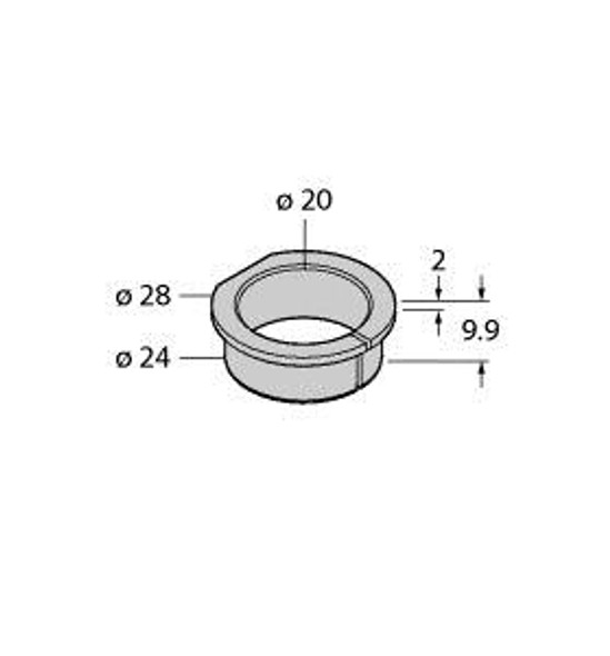 Turck Ra1-Eqr24 Accessories, Adapter Sleeve, For Encoders RI-QR24