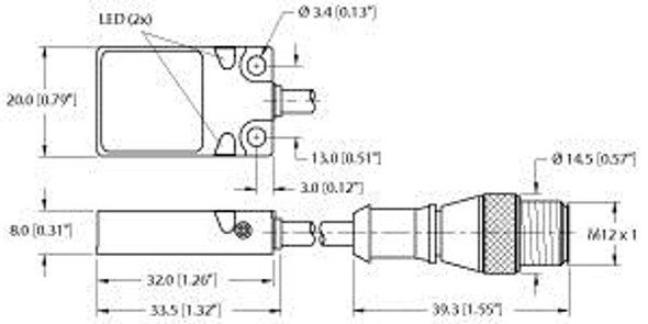 Turck Bi5-Q08-Vp6X2-0.2-Rs4.4 Inductive Sensor