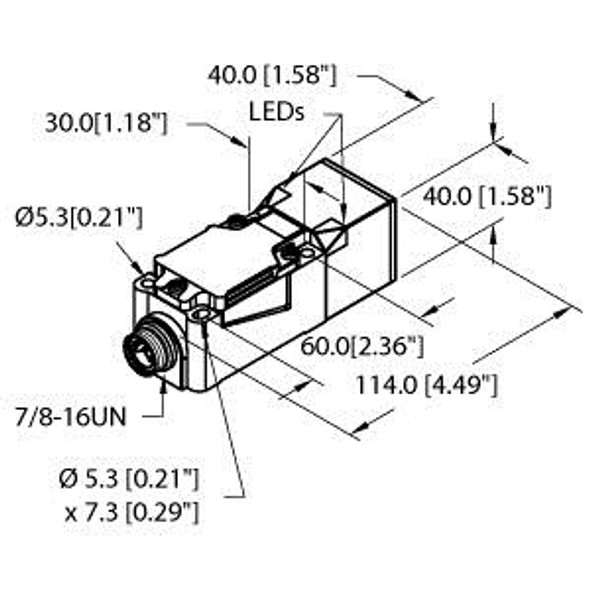 Turck Ni20-Cp40-Ap6X2-B1141 Inductive Sensor, Standard