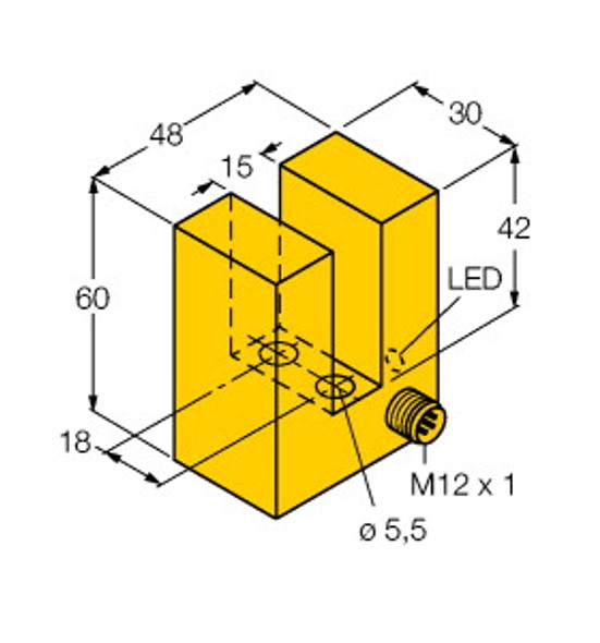 Turck Si15-K30-Ap6X-H1141 Inductive Sensor, Slot-type, Standard